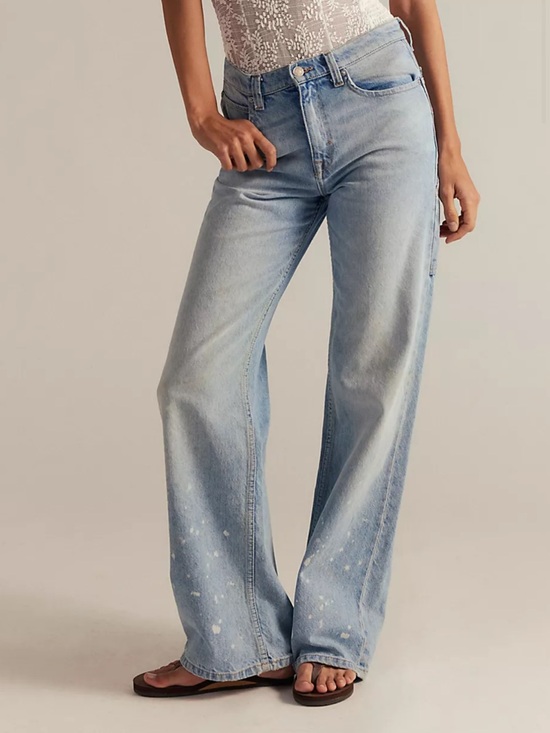 Free People Pants - We The Free Tinsley Baggy High-Rise Jeans regular
